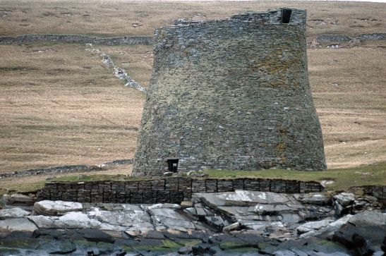The broch of Mousa viewed from the sea. Photo Richard Pattison